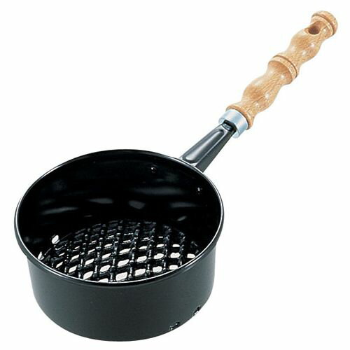 長塚 木柄ホーロー火起し(イモノ底) DHO07