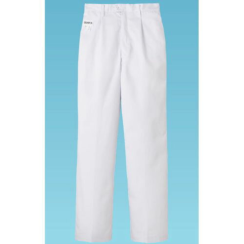 Uniforms - サンペックスイスト 男性用パンツ FH-1110(ホワイト) 6L 後ゴム SPV2709【送料無料】