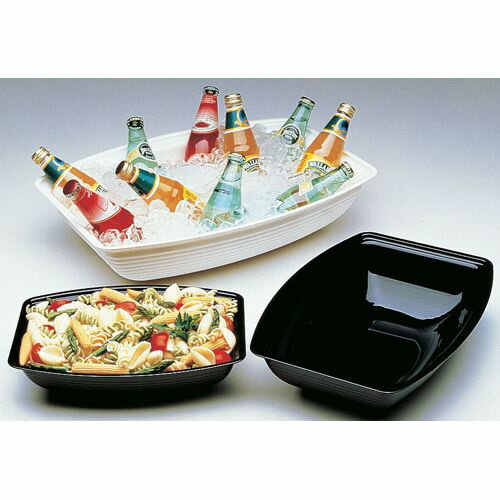 Salad Bowls - CAMBRO(キャンブロ) 長角型リブタイプサラダボール RSB1014CW(クリアー) LSL09141A【送料無料】