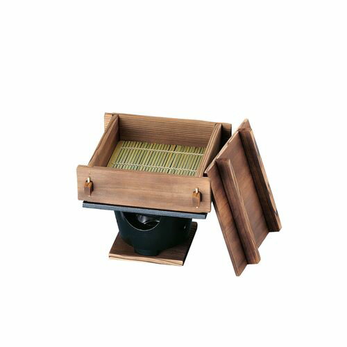 ヤマコー 焼杉 角蒸ミニセイロセット 大(湯入付) QKV6801【送料無料】