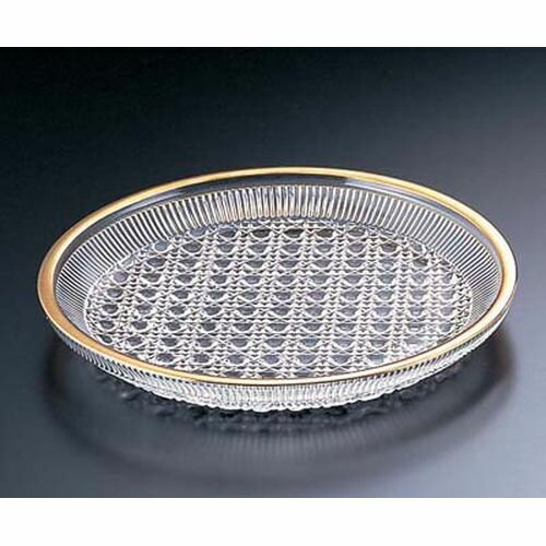 青山硝子 籠目 丸皿 天金 KM-KG1G RMJH601【送料無料】