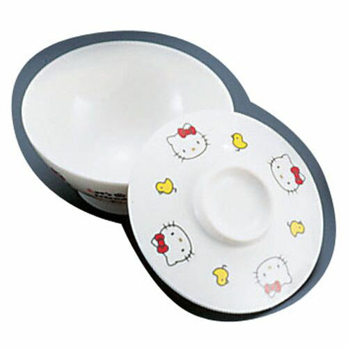 Hello Kitty - 台和 メラミンお子様食器「ニューキティ」 蓋付飯碗(ギンガム) RMSA4