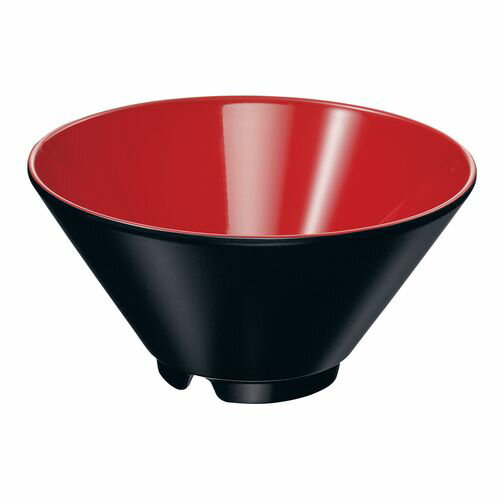 台和 メラミン ヌードルボール 17cm 内朱外黒 RNC0103