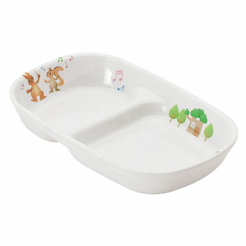 遠藤商事 メラミンお子様食器「プチまる」 780-PM 二菜皿 RSLJ901