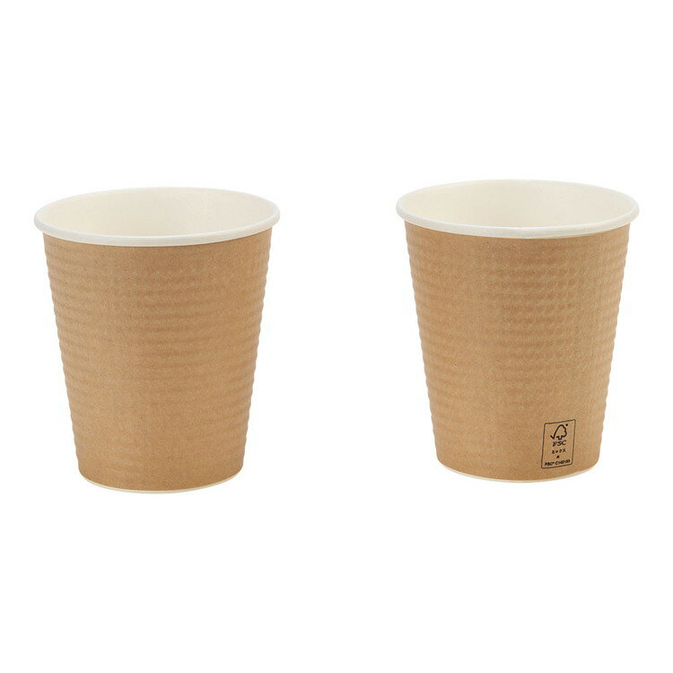 Paper Cups - FMXエンボスカップ 未晒260ml(40個入)サンナップ4901627048467(代引不可)
