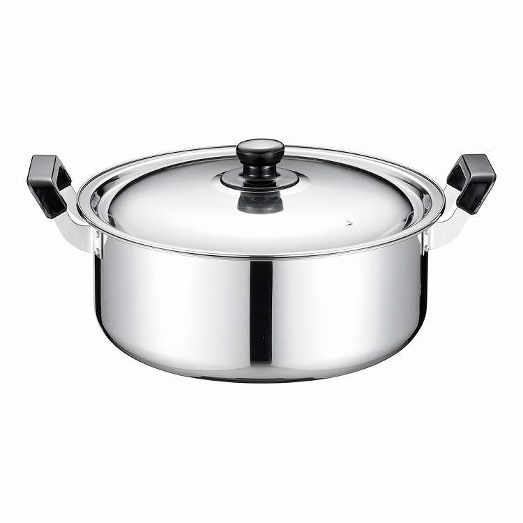 TKG ステンレス プラ柄 実用鍋 30cm(代引不可)【送料無料】
