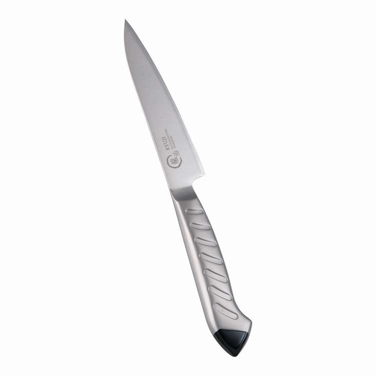 龍治 ステンカラー ペティーナイフ 12.5cm ブラック(代引不可)