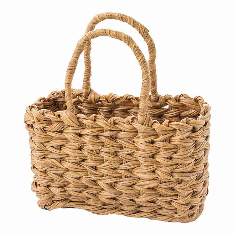 Tote Bag Type - 樹脂ウォーターヒヤシンス手提げプチバッグ キャラメル(代引不可)