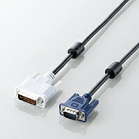 [ELECOM(エレコム)] DVI－D-Sub15ピン変換ケーブル[1.5m] CAC-DVA15BK(代引き不可)【送料無料】