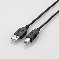 [ELECOM(エレコム)] USB2.0ケーブル(1.0m ※コネクタ部分を除く) U2C-BN10BK(代引不可)