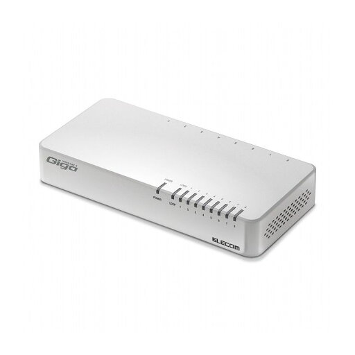 エレコム 1000BASE-T対応スイッチングハブ EHC-G08PN2-JW(代引不可)【送料無料】 エレコム 1000BASE-T対応スイッチングハブ EHC-G08PN2-JW(代引不可)【送料無料】