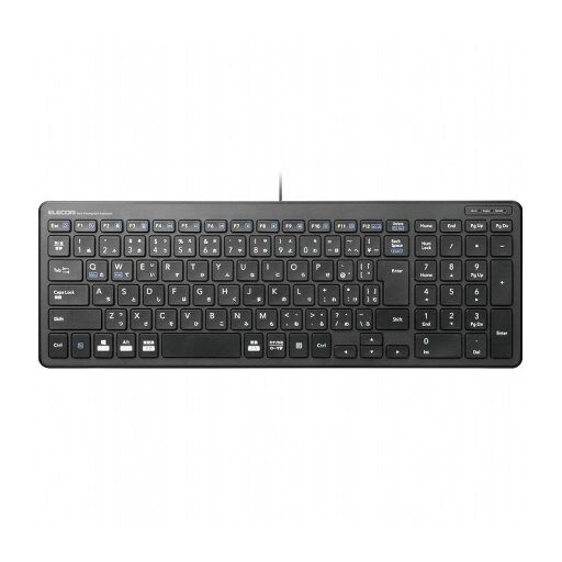 エレコム 有線薄型コンパクトキーボード TK-FCP097BK(代引不可)【送料無料】 エレコム 有線薄型コンパクトキーボード TK-FCP097BK(代引不可)【送料無料】