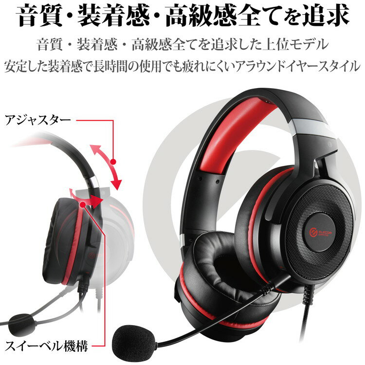 エレコム ヘッドセット オーバーヘッド ゲーミング 両耳 φ3.5mm 4極ミニプラグ PS4 PS5 任天堂スイッチ ブラック HS-G60BK(代引不可)【送料無料】