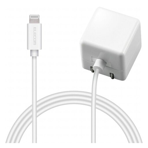 エレコム iPhone充電器 iPad充電器 1m Lightning AC ケーブル一体 ホワイト コンパクト 小型 キューブ シンプル MPA-ACL01WH(代引不可)【送料無料】 エレコム iPhone充電器 iPad充電器 1m Lightning AC ケーブル一体 ホワイト コンパクト 小型 キューブ シンプル MPA-ACL01WH(代引不可)【送料無料】