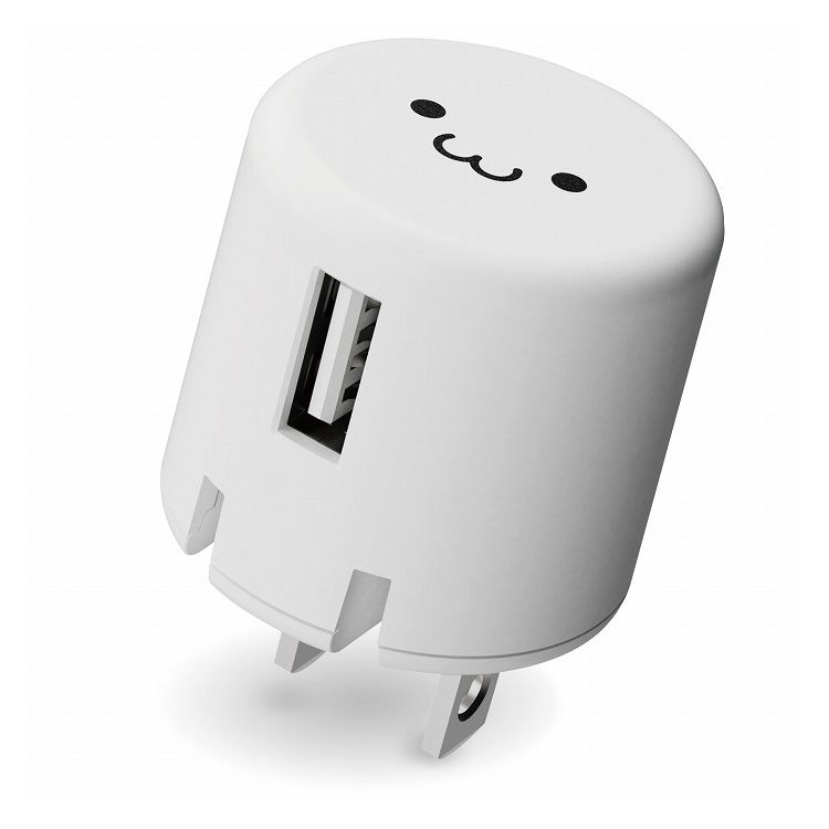 エレコム スマホ充電器 AC充電器 USB-Aメス 1ポート 1.0A出力 コンパクト ホワイトフェイス MPA-ACU07WF(代引不可)
