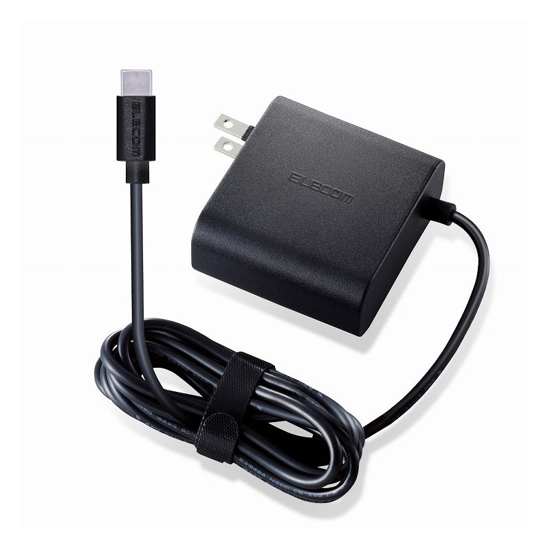 【商品特長】USB-IFのUSBPowerDelivery規格正規認証品。USBPowerDeliveryに対応した機器を超高速充電できる、最大出力65WのUSBPowerDelivery対応USBAC充電器。Chromebook対応認定を取得した製品です。■USBPowerDeliveryに対応し、対応するノートPCやスマートフォン、タブレットなどを超高速充電できるUSBAC充電器です。■USBコンプライアンステストに合格した信頼性の高い製品である証の、USB-IFのUSBPowerDelivery規格正規認証品です。■USB協会指定の試験に合格した信頼性の高いUSBType-C(USB-C)コネクタを搭載していますので安心・安全に使用いただけます。■USBPowerDeliveryとは、アダプタと接続機器間で情報をやり取りすることで、その機器間における最適な電力を選択し、高速充電を実現するUSB規格です。最大100W(※)という高電力に対応するため、さまざまな機器での利用が広がっています。※本製品の最大出力は65Wです。■端末に応じて出力が5V/3A、9V/3A、12V/3A、15V/3A、20V/3.25Aと可変し、iPhoneなどのスマートフォンから、NintendoSwitchなどのゲーム機まで幅広く高速充電できます。※NintendoSwitchはドックでの充電はできません。■ケーブル一体型なので、そのまますぐに使用可能です。■ケーブルは、足下のコンセントに接続してもゆったり使用できる長さ2mです。■コンセントプラグは180°回転する機構を採用しています。プラグを回転させることで、どんな向きのコンセント挿し込み口でも挿すことができます。タテ・ヨコどちら向きの電源タップに挿しても、隣のコンセント口と干渉することなく使用できます。■コンセントプラグには本体に収納できるスイングプラグ機構も採用しています。■Googleが定める、所定の性能や品質基準を満たした商品の証であるChromebook対応認定を取得しています。「WorksWithChromebook」とは、Googleが提供するChromeOSを搭載したコンピューター「Chromebook」に対して、サードパーティが製造した周辺機器(アクセサリ)類のために用意された対応認定プログラムおよびロゴの名称です。■トラッキング現象による火災の防止に役立つ絶縁キャップ付きのACプラグを採用しています。■※プラグが抜けなくなる場合がございますので、回転式抜け止め差込口を搭載したタップなどでは、ご使用にならないでください。【仕様】■対応機種：USBType-C(USB-C)からUSBPowerDelivery3.0(65W)の規格内で充電が可能な機器■コネクタ形状(電源出力側)：USBType-C(USB-C)オス■定格入力電圧：AC100-240V50/60Hz■定格出力電力：65W■定格出力電圧：5V/9V/12V/15V/20V■定格出力電流：3A/3A/3A/3A/3.25A■外形寸法：約幅74×厚み83×高さ31(mm)■重量：約261g■ケーブル長：約2.0m■カラー：ブラック■電気用品安全法：◇PSE特定電気用品■認証規格：USBPowerDelivery3.0■使用可能地域：日本■保証期間：1年■その他：USB-IF正規認証品90度可動収納式コンセントプラグ180度回転プラグ機構耐トラッキングスリーブ付■その他：※プラグが抜けなくなる場合がございますので、回転式抜け止め差込口を搭載したタップなどでは、ご使用にならないでください。【代引きについて】こちらの商品は、代引きでの出荷は受け付けておりません。【送料について】北海道、沖縄、離島は送料を頂きます。