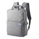 エレコム ELECOM カメラバッグ リュック オフトコ off toco 2way 撥水加工 ワンタッチ開閉 14インチPC収納 ペットボトルバンド グレー DGB-S043GY(代引不可)【送料無料】(2)