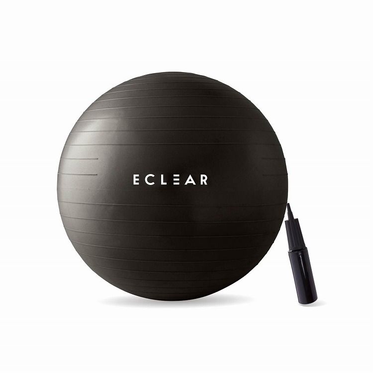 バランスボール 55cm アンチバースト 筋トレ 体幹トレーニング ダイエット 専用ポンプ付き 耐荷重500kg ブラック エクリアスポーツ HCF-BB55BK エレコム ELECOM(代引不可)