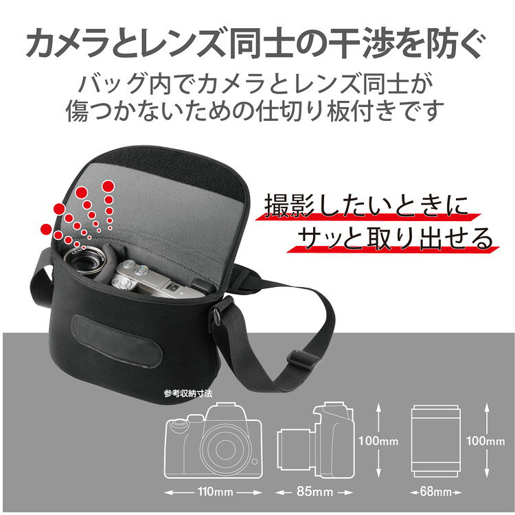 カメラバッグ ショルダーバッグ ミラーレス一眼 デジタル一眼 軽量 交換用レンズ収...