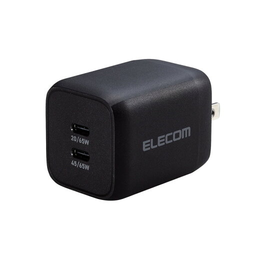 エレコム ELECOM USB Type-C 充電器 PD PPS対応 出力 65W タイプC ×2 【 MacBook Pro / Air iPad iPhone Android Nintendo Switch 等対応 】 ブラック(代引不可)【送料無料】 エレコム ELECOM USB Type-C 充電器 PD PPS対応 出力 65W タイプC ×2 【 MacBook Pro / Air iPad iPhone Android Nintendo Switch 等対応 】 ブラック(代引不可)【送料無料】