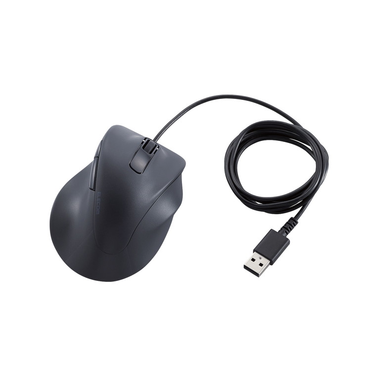 エレコム ELECOM 有線 マウス 静音 5ボタン Sサイズ 右手専用 【 Windows 11 10 mac Chrome 対応 】 抗菌 小型 EX-G ブラック(代引不可)【送料無料】