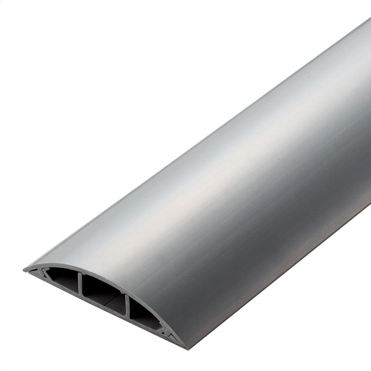 エレコム 配線カバー 床用 モール 長さ1m × 幅78mm R形状 センターφ10mm以下 両サイドφ9mm以下の LANケ..