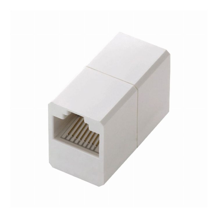 エレコム ELECOM LANケーブル 延長コネクタ Cat6 RJ45 中継コネクタ マグネット固定 ギガビット対応 コンパクト ホワイト LD-RJ45U6MWH(代引不可)【メール便配送】【送料無料】
