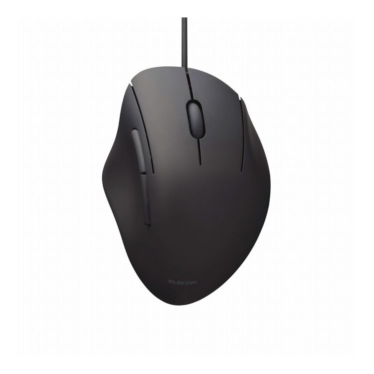エレコム ELECOM 有線 USB マウス 静音 5ボタン エルゴノミクス 【 USB-Aポート搭載 パソコン Windows mac Chrome 対応 】 Mサイズ SHELLPHA ブラック M-SH20UBSKBK(代引不可)【送料無料】(2)