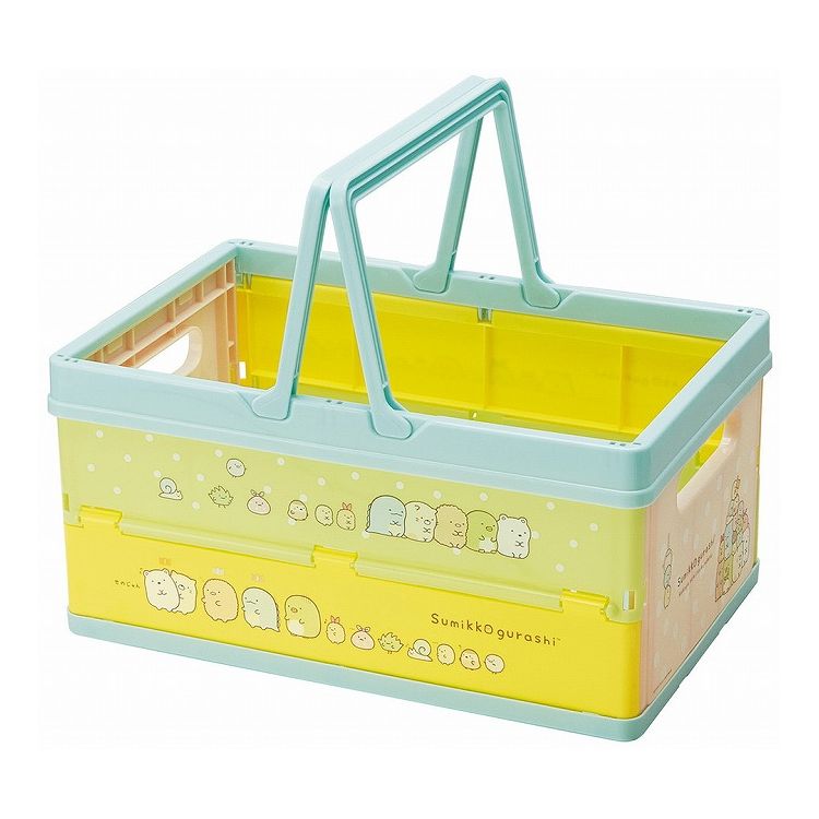 スケーター 収納ボックス 折りたたみ バスケット 38×25×19.5cm すみっコぐらし BWOT13 コンテナ 収納 ケース 折り畳み 入れ物 片付け 整理整頓 スタッキング 積み重ね コンパクト