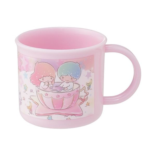 Cup With Straw - スケーター 銀イオン抗菌 食洗機対応 プラコップ リトルツインスターズ キラキラ遊園地 KE4AAG キャラクター かわいい 可愛い Skater