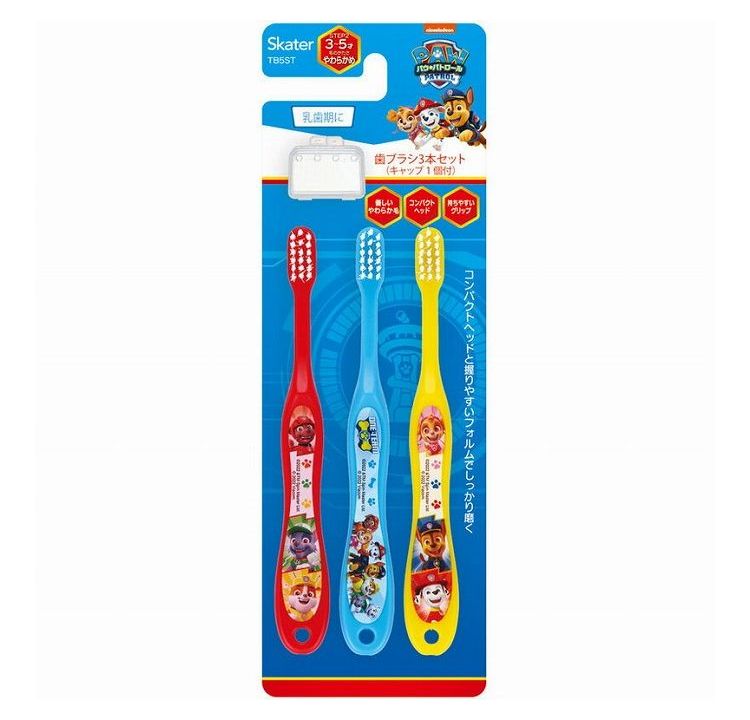 スケーター 歯ブラシ 園児用 やわらかめ 3本セット 3~5才 パウ・パトロール23 TB5ST Skater