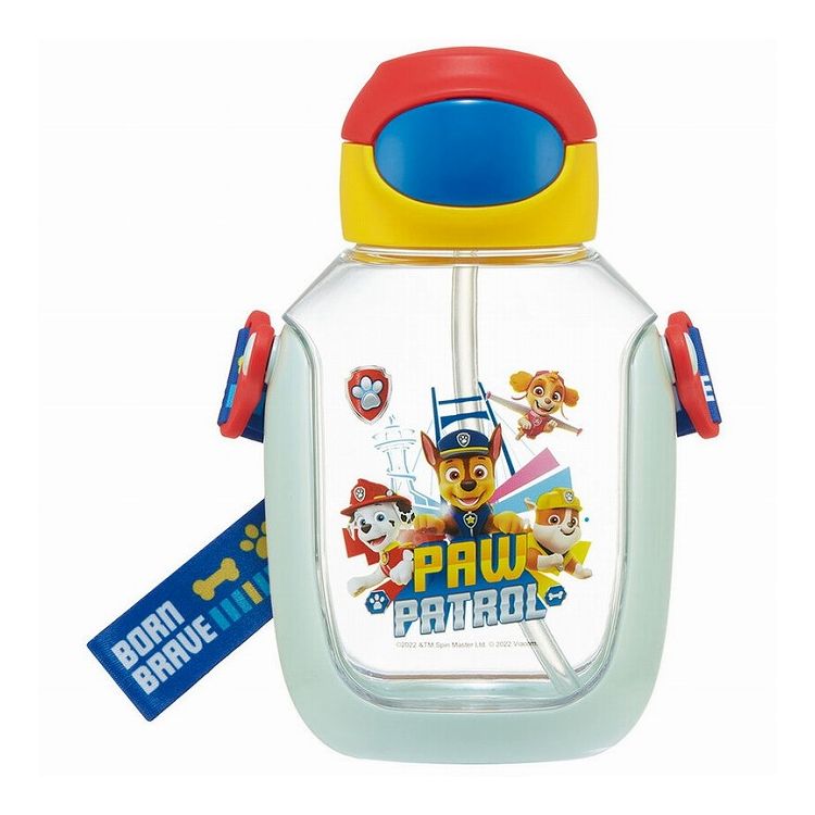スケーター ワンプッシュ ストロー 水筒 530ml プラスチック パウ・パトロール23 P...