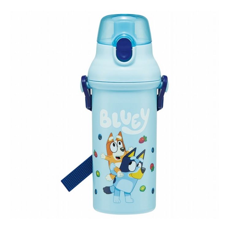 木貝司 - Bluey ブルーイ 水筒 キッズ ワンタッチ プラスチック 直飲み ボトル 子供 かわいい 480ml PSB5SAN キャラクター かわいい スケーター skater【送料無料】