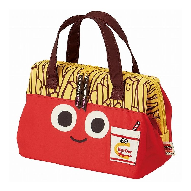 バーガーCONXポテト 保冷 がま口 弁当箱 ランチバッグ KGA1 スケーター Skater
