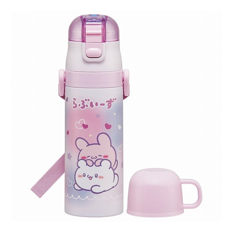 らぶいーず 水筒 キッズ 直飲み ワンタッチ ステンレス 保冷 キャラクター 2WAY SKDC4 スケーター Skat..