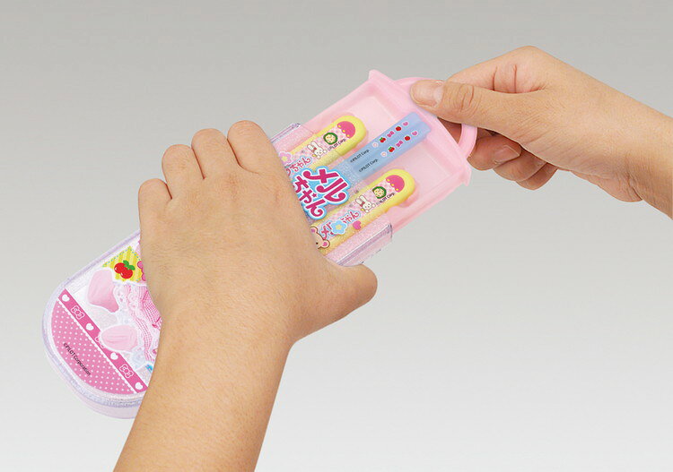 リコメン堂ホームライフ館のメルちゃん スプーン フォーク カトラリー セット 銀イオン 子供用 トリオセット 箸 キャラクター かわいい TACC2AG スケーター skater｜アングル3