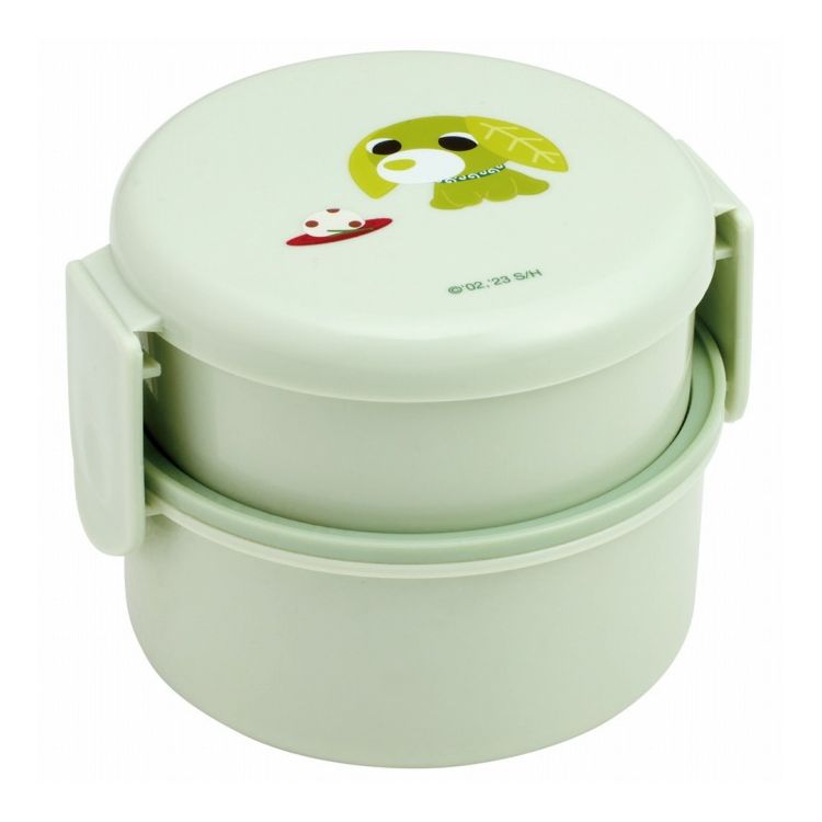 お茶犬リョク丸型2段弁当箱ランチボ...