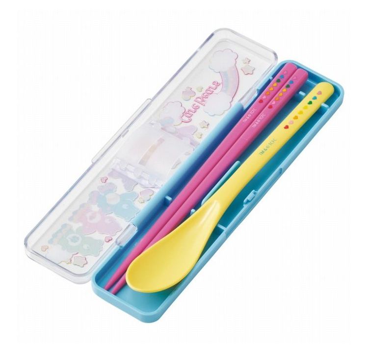 リコメン堂ホームライフ館のCare Bears ケアベア スケート 箸 スプーン コンビセット カチカチ鳴らない CCS3SA キャラクター スケーター skater｜アングル3
