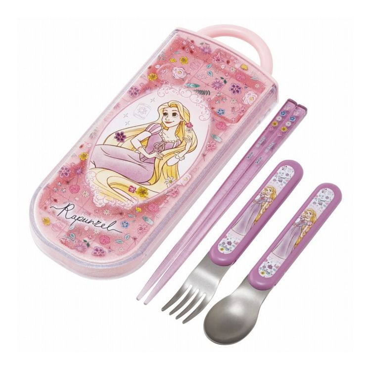 Trio Set - ディズニー Disney プリンセス ラプンツェル 子供用 トリオセット 箸 お箸 スプーン フォーク TACC2 キャラクター スケーター skater