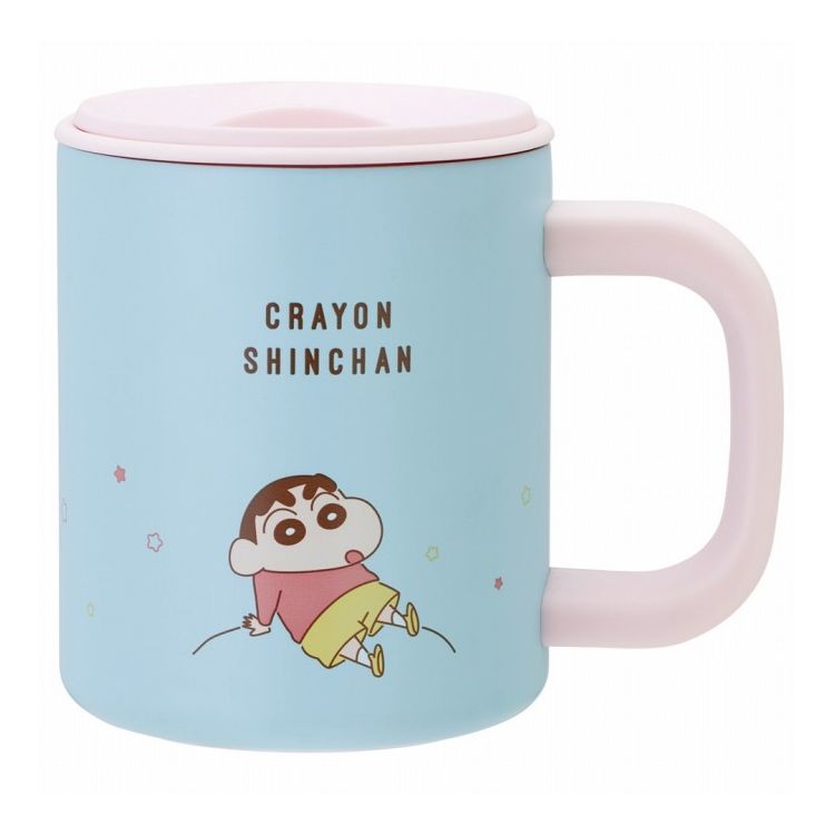 クレヨンしんちゃん パステルスター 真空ステンレスマグカップ フタ付き ステンレス マグカップ 330ml ..