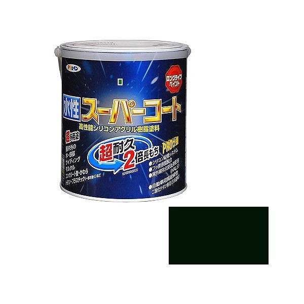 アサヒペン AP 水性スーパーコート 1.6L アイリッシュグリーン【送料無料】