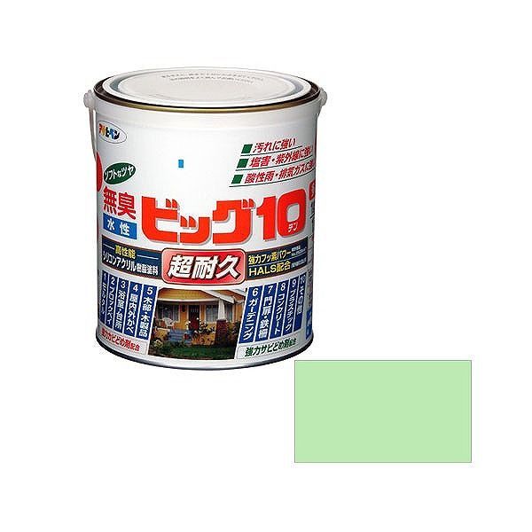 【商品詳細】特殊フッ素樹脂、反応硬化型シリコン変性アクリル樹脂、紫外線防止材(HALS)の相乗効果により、汚れにくく、耐久性に優れた高性能塗料　サビドメ剤・防カビ剤を配合していますので、長期間サビやカビの発生を防ぎます。　いやな臭いのしない無臭タイプで、一回塗りで仕上がります。　【送料について】北海道、沖縄、離島は送料を頂きます。