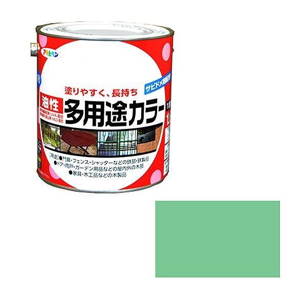 樂天商城 - アサヒペン AP 油性多用途カラー 1.6L ライトグリーン【送料無料】