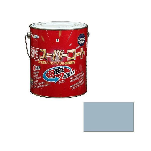 アサヒペン AP 油性スーパーコート 1.6L ブルーグレー【送料無料】