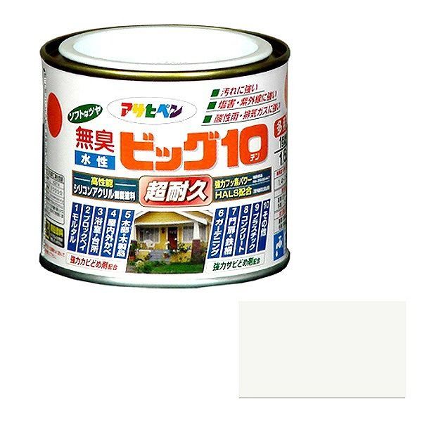 【商品詳細】特殊フッ素樹脂、反応硬化型シリコン変性アクリル樹脂、紫外線防止材(HALS)の相乗効果により、汚れにくく、耐久性に優れた高性能塗料　サビドメ剤・防カビ剤を配合していますので、長期間サビやカビの発生を防ぎます。　いやな臭いのしない無臭タイプで、一回塗りで仕上がります。　【送料について】北海道、沖縄、離島は送料を頂きます。