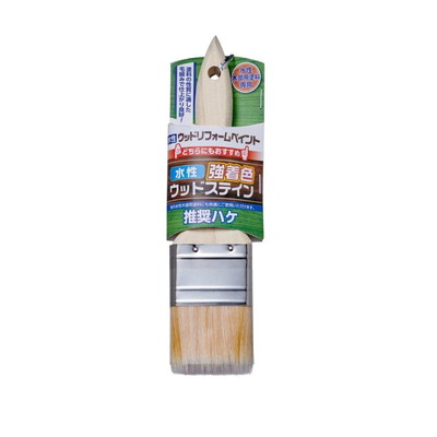 【商品説明】●アサヒペンおすすめの推奨ハケ。●塗料の性質に適した毛組み。●厳選した化学繊維と山羊毛を配合した独自の毛組で塗りやすさと仕上がりの良さを実現。●他の水性木部用塗料にも快適にご使用いただけます。●規格：50mm●毛丈：40mm●毛材質：化繊、山羊毛●最適な塗料：水性塗料●新しいハケは、使用前によくしごいて抜け毛を処理しておきます。●使用後、ハケの塗料をヘラなどでしごき取ってから、水で洗います。その後、中性洗剤で洗えば更にきれいになります。※メーカーの都合によりパッケージ、内容等が変更される場合がございます。当店はメーカーコード（JANコード）で管理をしている為それに伴う返品、返金等の対応は受け付けておりませんのでご了承の上お買い求めください。【代引きについて】こちらの商品は、代引きでの出荷は受け付けておりません。【送料について】北海道、沖縄、離島は送料を頂きます。