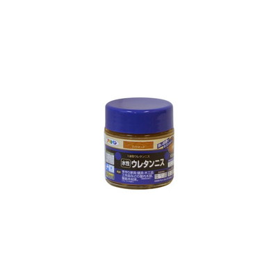 【商品説明】●着色と美しいツヤだしが同時にでき、木目をいかしたきれいなツヤに仕上がります。●塗膜は肉持ち感が良く、耐久性に優れています。●臭いが少なく、塗りやすい水性タイプです。【用途】●適した場所：屋内外区分　屋内用。●手作り家具・建具・木製品・工作品などの屋内木部（高級家具を除く)、無垢木材床。(フローリングを除く)●内容量：100mL●色：ライトオーク●重量：260g●標準塗り回数：2回塗り●光沢：ツヤあり●塗膜の仕上がり：半透明●塗料タイプ：合成樹脂(ウレタン)●乾燥時間：夏期　30分〜1時間/冬期　2〜3時間●塗り重ね時間の目安：夏期　2時間以上/冬期　6時間以上●塗り面積：0.8〜1.3平方メートル(タタミ0.5〜0.8枚)●用途以外に使用しないで下さい。●食器など、口や食品に直接触れるものには塗らないで下さい。●ピアノ、美術工芸品、高級家具（桐の家具など）には塗らないで下さい。●油加工（ロウ仕上げやワックス）、UV塗装、セラミック塗装、化粧合板などの密着の悪い素材、湿っている素材、ひどく汚れている素材などには塗らないで下さい。●体調の悪いとき、アレルギー・化学物質に敏感な人は使用しないで下さい。●目に入ったり、皮膚に付着しないよう、また誤飲しないよう注意して取扱って下さい。●ニスがついても支障がない服装で作業して下さい。●塗装中、乾燥中とも換気を良くし、その後も塗料の臭いがなくなるまでは、ときどき換気をして下さい。●あらかじめ目立たない部分、または同種の木材で試し塗りをして、色・乾燥性・下地への影響・密着性などを確かめてから塗って下さい。●塗るときおよび塗ったニスが乾くまでの間も、5℃以下にならないような時間に塗って下さい。●乾燥が遅くなったり、泡が残ったりしますので、一度に厚く塗らないで下さい。●塗装はニス用の化繊ハケが適しています。獣毛が混ざったハケを使用するとハケが固まる場合があります。また、ローラー、コテバケでの塗装は泡立ちますので、避けて下さい。●古い塗膜が残っていると色むらになる場合がありますので、古い塗膜は充分に取り除いて下さい。●塗装した上にテーブルクロスなどの塩化ビニル製品を使用したり、置いたりしないで下さい。その際は、本品ではなく、アサヒペン水性高耐久2液ウレタンニスを塗装して下さい。●耐熱性、耐溶剤性、硬度などの塗膜性能については、アサヒペン水性高耐久2液ウレタンニスの方が優れていますので、使用する部分に応じて使い分けて下さい。●熱したヤカンなどを直接塗装した上に置かないで下さい。●ヤニのある箇所は、ラッカーうすめ液でヤニを充分に拭き取って下さい。また、ヤニやアクの多い下地に塗装した場合、乾燥が著しく遅くなることや乾かないことがあります。●塗り面積・乾燥時間は、塗布量・下地・塗り方・気象条件などによって異なります。●容器は塗料を使い切ってから捨てて下さい。やむを得ず塗料を捨てるときは、アサヒペン水性・油性兼用塗料固化剤で固化するか、新聞紙などに塗り広げ、完全に乾かしてから捨てて下さい。※メーカーの都合によりパッケージ、内容等が変更される場合がございます。当店はメーカーコード（JANコード）で管理をしている為それに伴う返品、返金等の対応は受け付けておりませんのでご了承の上お買い求めください。【代引きについて】こちらの商品は、代引きでの出荷は受け付けておりません。【送料について】北海道、沖縄、離島は送料を頂きます。