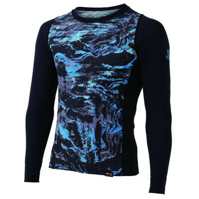 おたふく手袋 BT パワーストレッチEVO ロングスリーブ クルーネックシャツ カモフラ×ブラック LL JW-726(代引不可)【送料無料】