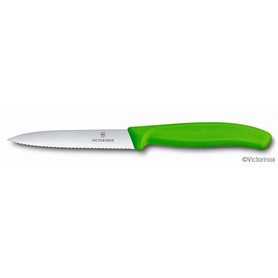 victorinox VTNX ペティーナイフ波刃グリーン10cm#6.7736.4E #6.7736.4-X1(代引不可)【送料無料】