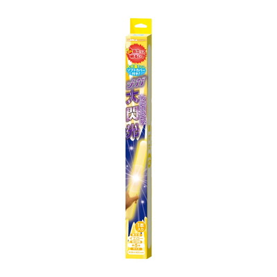 【商品説明】●全長40cm！超長い大閃光です。●歓声がでるレベルの大光量なので応援グッズとしても、パフォーマンスにもぴったりです！●サイズ：Φ38×400mm●発光時間：約5分●色：イエロー※メーカーの都合によりパッケージ、内容等が変更される場合がございます。当店はメーカーコード（JANコード）で管理をしている為それに伴う返品、返金等の対応は受け付けておりませんのでご了承の上お買い求めください。【代引きについて】こちらの商品は、代引きでの出荷は受け付けておりません。【送料について】北海道、沖縄、離島は送料を頂きます。